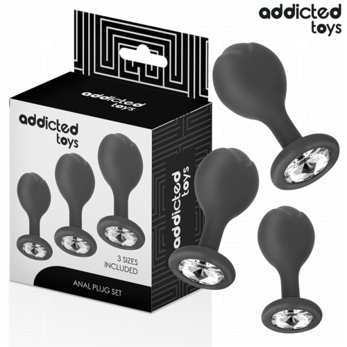 Analplugg Set 3 Stk ADDICTED TOYS med juveler