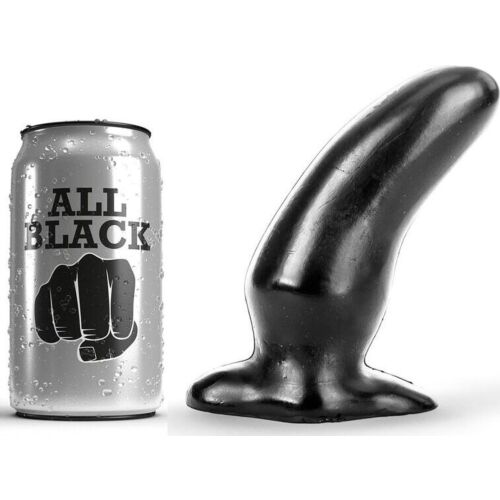 Anal Plug ALL BLACK 13 CM med kurvet form