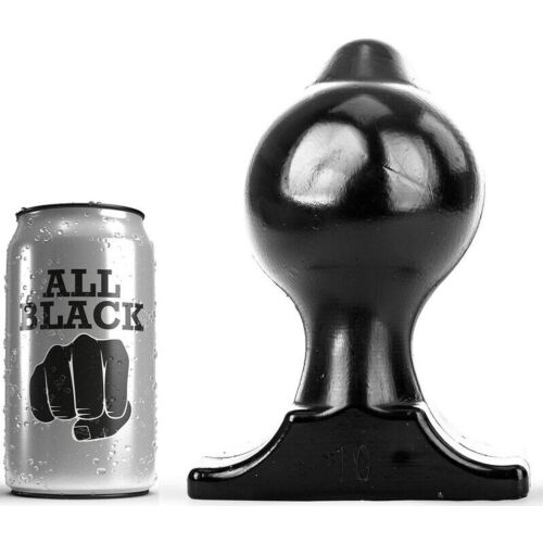 BDSM Plug ALL BLACK 17,5 CM - Myk og fleksibel