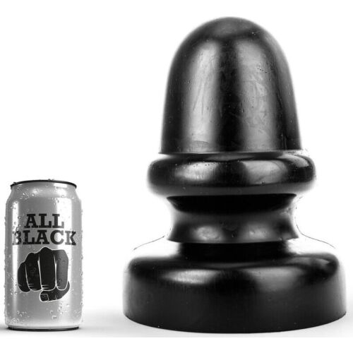 BDSM Anal Plug ALL BLACK 23 cm med solid base