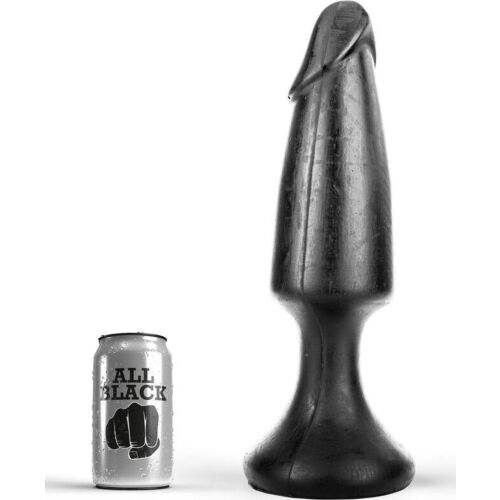 BDSM Anal Plug ALL BLACK 35 CM med realistisk form