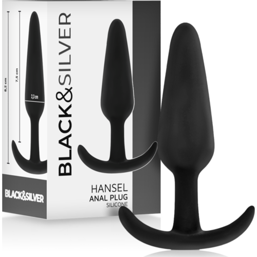 Anal Plugg BLACK&SILVER Hansel med lite håndtak