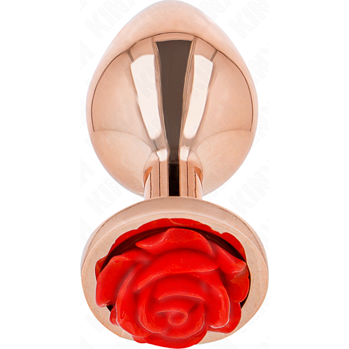 Anal Plugg KINK PLEASURE PLUGS med Rød Rose