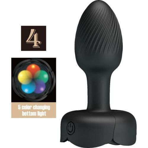 Analplugg Pretty Love Olman med LED-lys og 10 vibrasjonsmodi