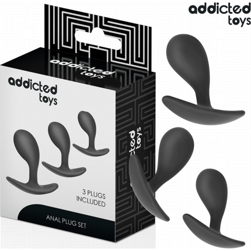 Anal Plug Set 3 Stykker ADDICTED TOYS med ergonomisk design