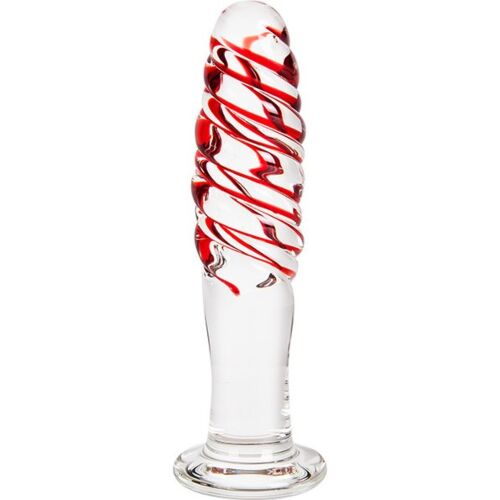 Plug av glass S Pleasures Taurus med spiralstruktur
