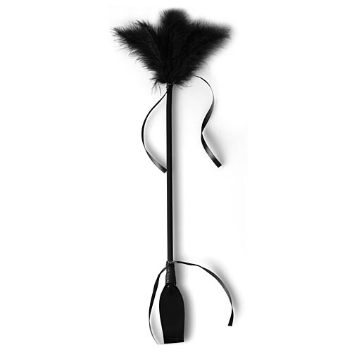 Tickler SECRETPLAY Black Whip & Feather for sensuell massasje