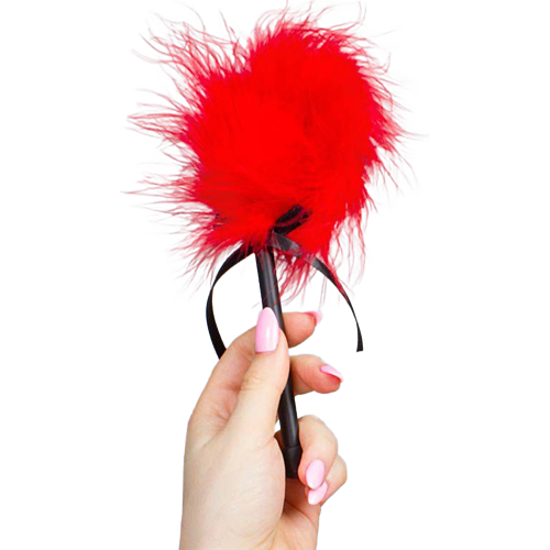 Bondage SECRETPLAY RED MARABOU DUSTER med fjær