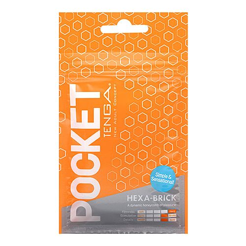 Masturbator Tenga Pocket Hexa-Brick med kompakt design