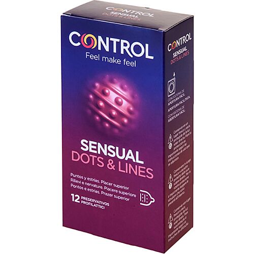 Preservativo CONTROL Dots & Lines med ekstra stimulering