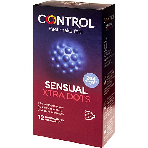 Preservativ Control Xtra Dots 12 Stk med fornøyelsespunkter