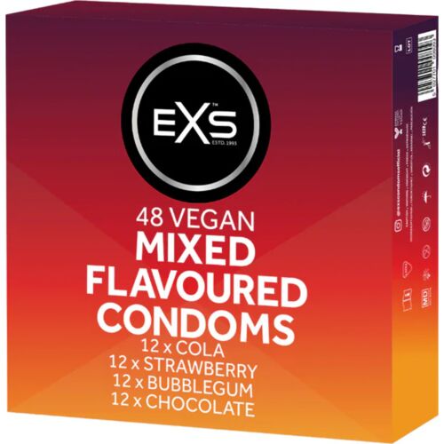 Kondom Exs Mixed flavours 48's med forskjellige smaker