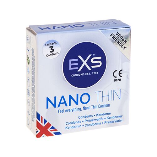 Kondom Exs Nano thin 3?s - Tynn og behagelig passform