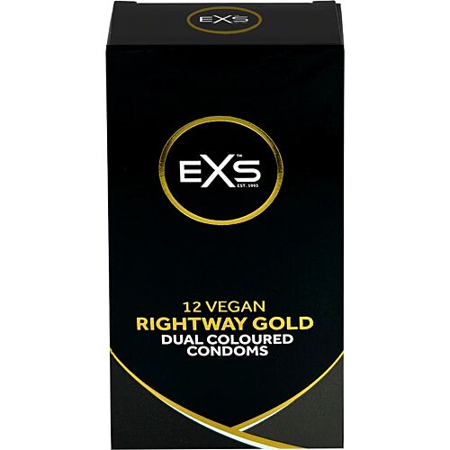 Kondom Exs Rightway Gold 12's - Bredde 53 mm