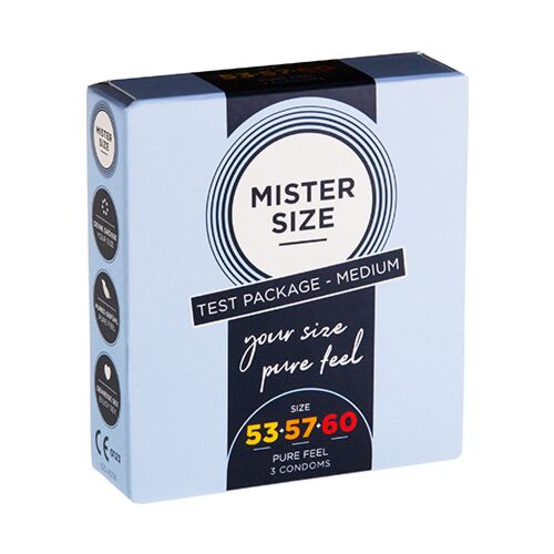 Kondom Mister Size 53,57,60 - 3 pakke