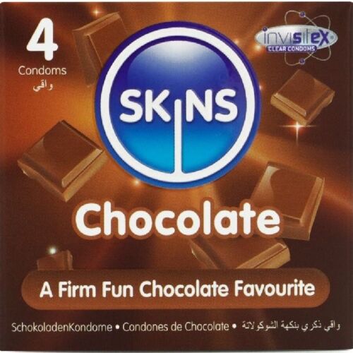 Kondomer SKINS Chocolate Premium 4-pack med sjokoladesmak