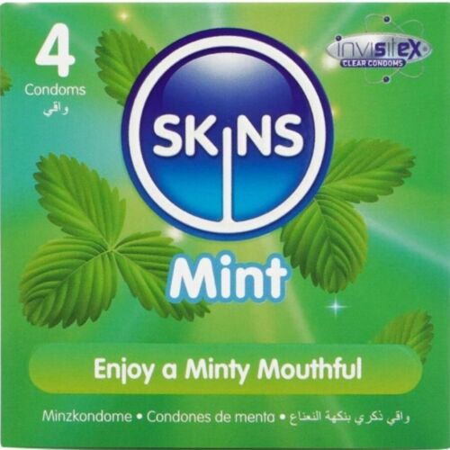 Kondom SKINS Mint 4-Pack med myntsmak