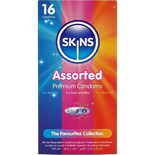Kondom SKINS Assorted Premium 16 Varianter