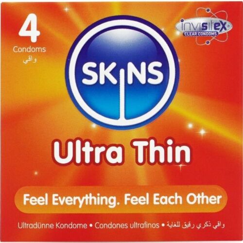 Kondom SKINS Ultra Thin 4-Pack med ekstra smøring