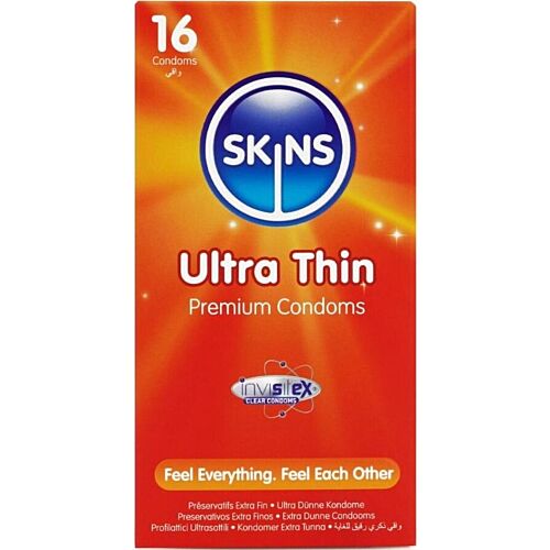 Kondomer SKINS Ultra Thin 16-pack med ekstra smøremiddel