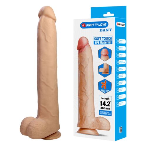 Pretty Love Dany fleksibel realistisk dildo med sugekopp