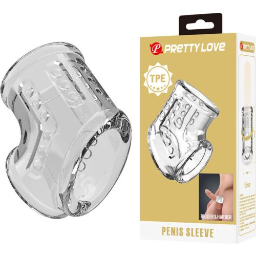 Penis sleeve Pretty Love - Gjennomsiktig og teksturert