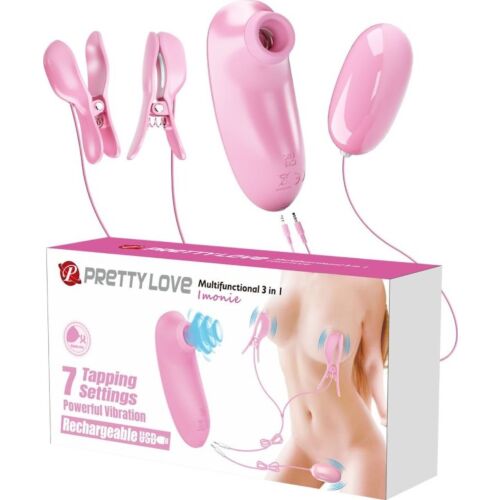 Sex leketøy Pretty Love Imonie 3-i-1 med sugekopper