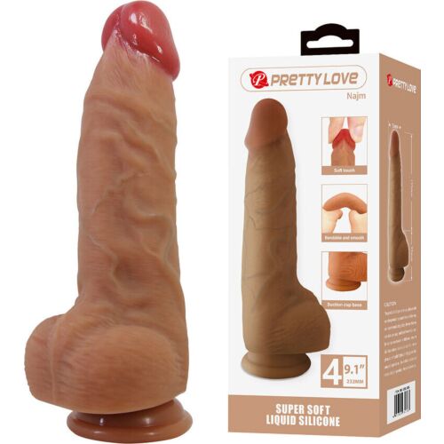 Dildo Pretty Love Najm med sugekoppsbase 23.2 cm