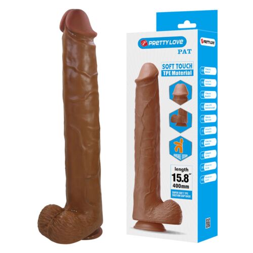 DILDOS PAT Realistic Fleksibel Dildo med sugekopp