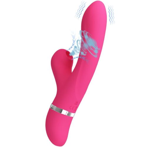Pretty Love Willow kanin vibrator med sugefunksjon