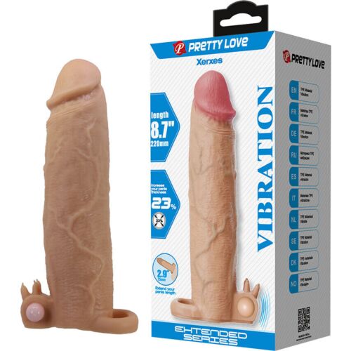 Penis sleeve Pretty Love Xerxes med klitorisstimulator