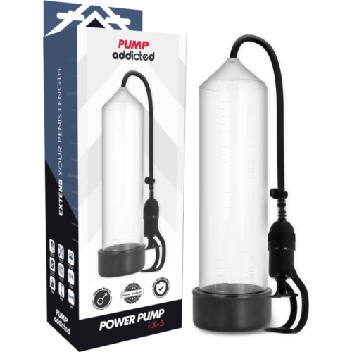 Penisforstørrelsespumpe PUMP ADDICTED RX5 TRANSPARENT