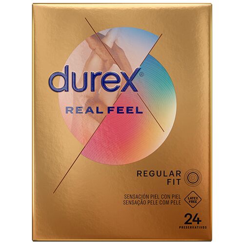 Preservativ DUREX REAL FEEL 24 UDS med naturlig følelse