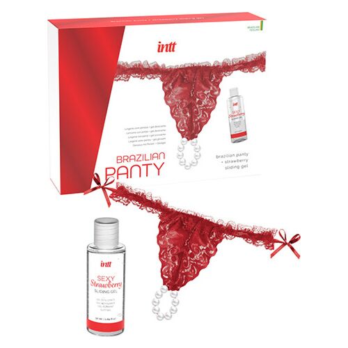 Lubesett INTT RELEASES Brazilian Red Panty med glidemiddel