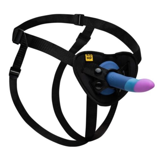 Dildo ROMP PICCOLO HARNESS 14 cm med tricolor design