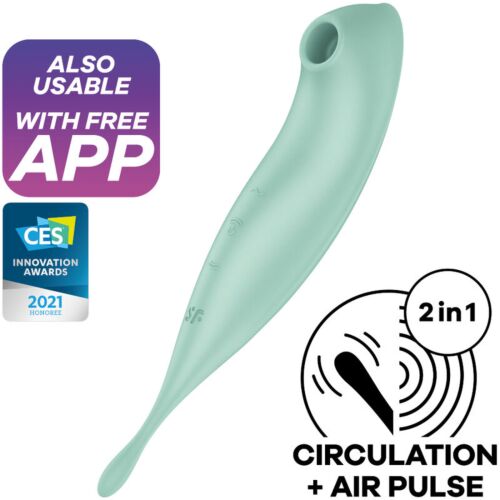 Stimulator Satisfyer Twirling Pro+ med app og vibrasjon