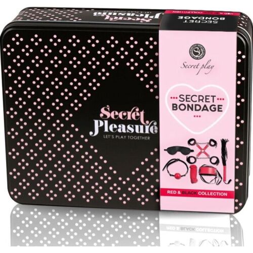 Bondage Sett SECRETPLAY 6 PCS Red Collection