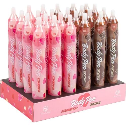 Spiselige kroppsmalingspenner SECRETPLAY COSMETIC BODY PEN DISPLAY 24 stk.