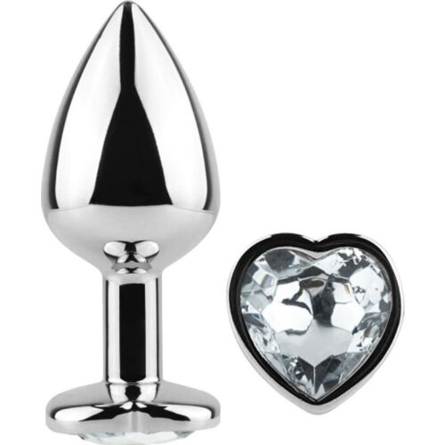 Anal Plug SECRETPLAY METAL BUTT PLUG CLEAR CRYSTAL HEART