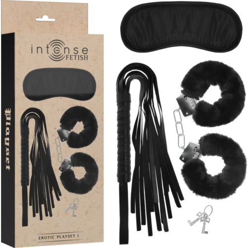 Bondage Set INTENSE FETISH med håndjern og blindfold