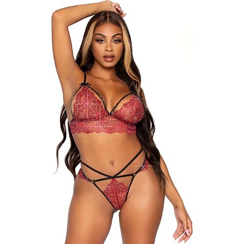 Set Lingerie Leg Avenue 81623 med strappy design