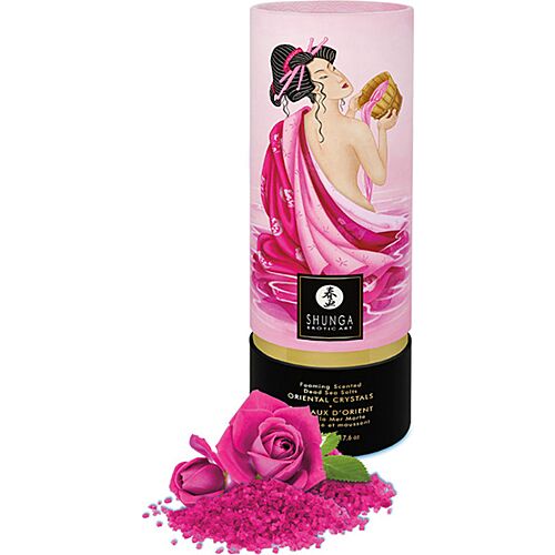 Bad salt SHUNGA BATH EXPERIENCE med rosenblomst duft