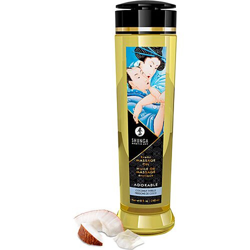 Massasjeolje SHUNGA Adorable 240 ML med kokosnøttaroma