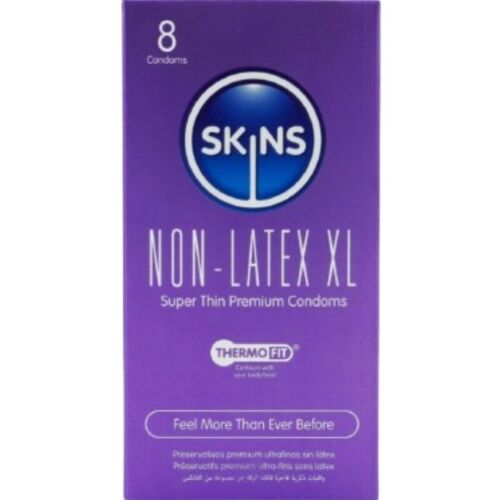 Preservativ SKINS Latexfri XL 4-pack for sensitiv hud