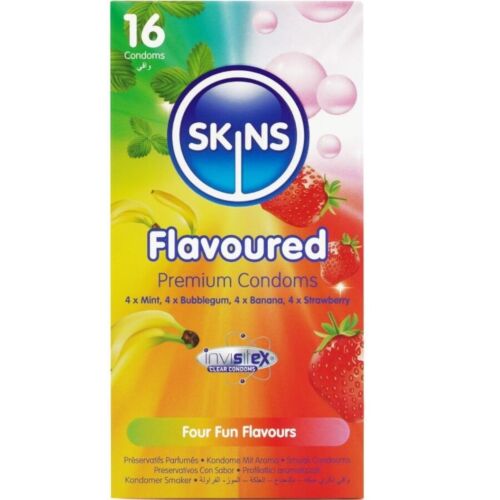 Kondom SKINS Multi Smaker 16-pack med fruktsmaker