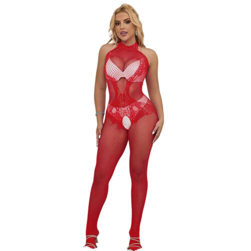 Bodystocking SUBBLIME med høyt halsdesign og netting