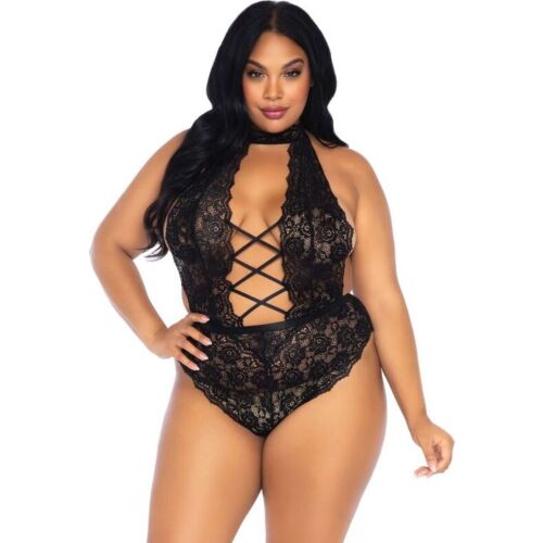 Blomsterlaced Crotchless Teddy — Leg Avenue Teddies