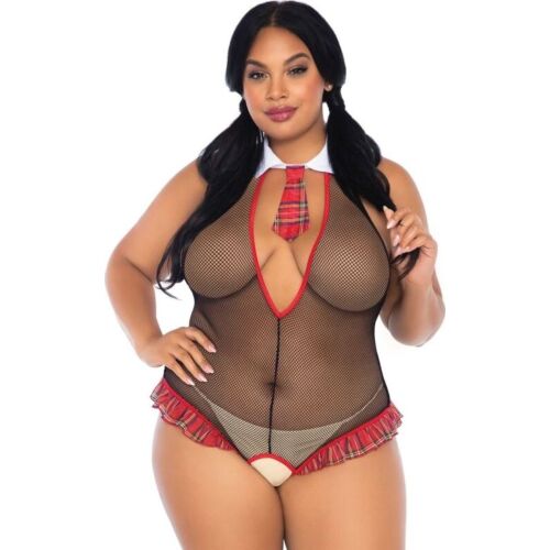 Teddy Leg Avenue Schoolgirl Crotchless Plus Size