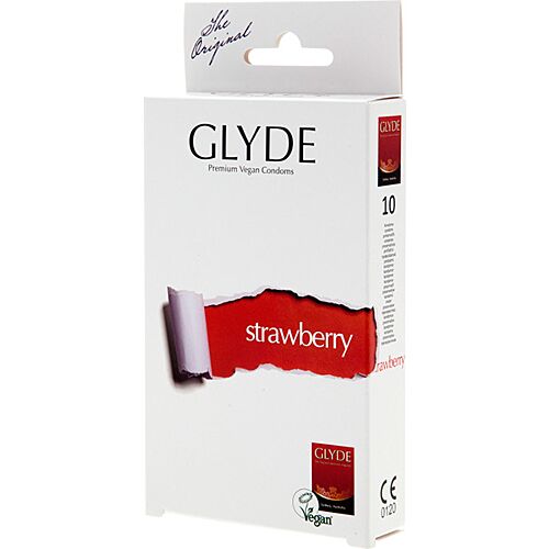 Kondom Glyde Ultra Strawberry 10 Uds