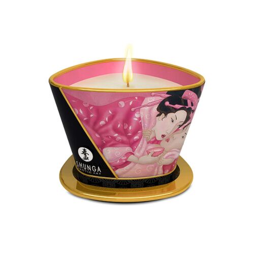Massasjelys SHUNGA MINI CARESS med aroma av roser